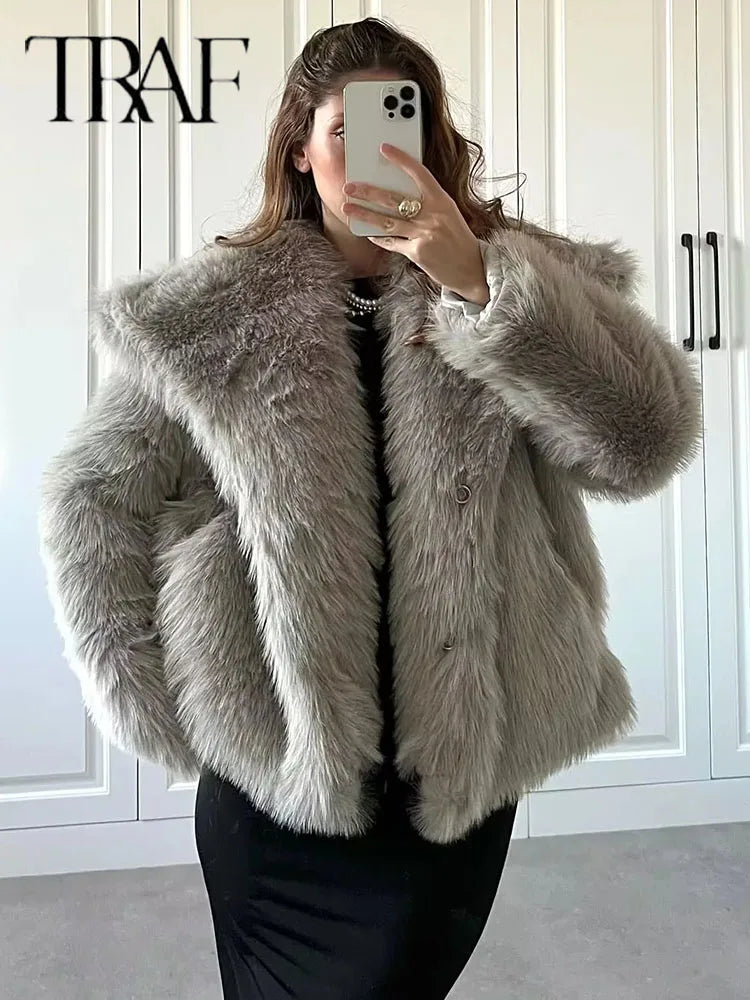 Fake fur winterjacket