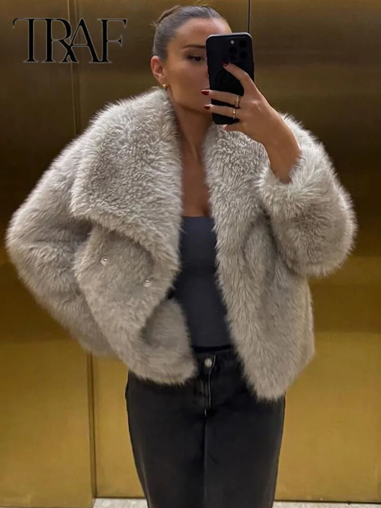 Fake fur winterjacket