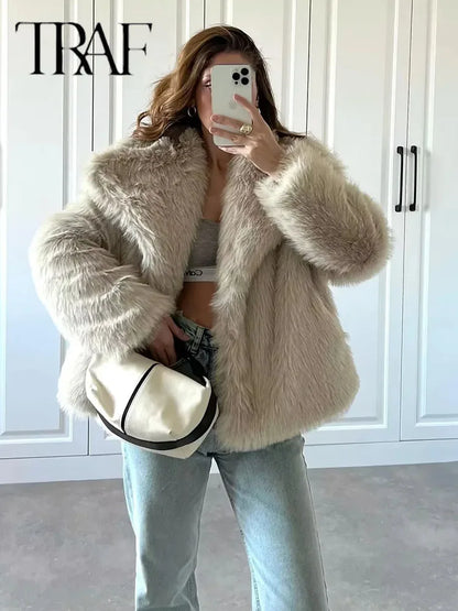 Fake fur winterjacket